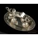 Very Rare Solid Silver Chalice and Cruets Set. France, Circa 1860