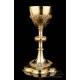 Antique Gilt Silver Chalice with Case. France, Circa 1900