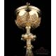 Extraordinary Gilt Silver Ciborium with Enamels. France, Circa 1900