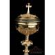 Extraordinary Gilt Silver Ciborium with Enamels. France, Circa 1900