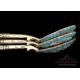 Set of 5 Enameled Russian-Silver Teaspoons. Russia, Circa 1900