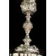 Extraordinary Antique Solid-Silver Chalice. Storing Case. France, Circa 1880