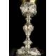 Extraordinary Antique Solid-Silver Chalice. Storing Case. France, Circa 1880