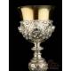 Extraordinary Antique Solid-Silver Chalice. Storing Case. France, Circa 1880