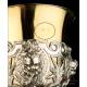 Extraordinary Antique Solid-Silver Chalice. Storing Case. France, Circa 1880