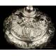 Extraordinary Antique Solid-Silver Chalice. Storing Case. France, Circa 1880