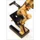 Antique and Rare Compound Microscope. France, Circa 1900