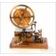 Beautiful Antique Ericsson Morse Telegraph. Glass Sidewalls. Stockholm, Circa 1900