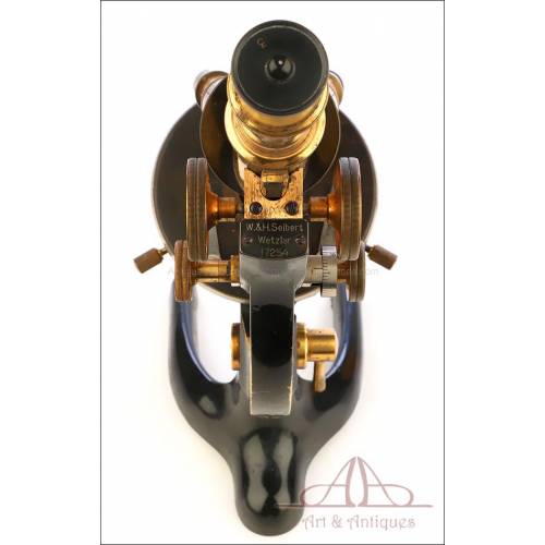 W & H Seibert, Wetzlar, microscope no. 14754. - Bukowskis