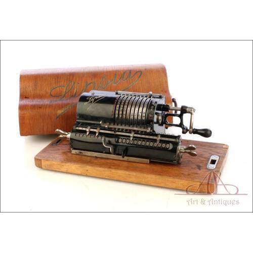 Antigua Calculadora Mecánica Lipsia 1. Alemania, Circa 1920