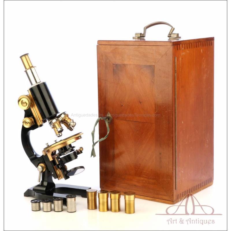Amazing Antique Professional Leitz Wetzlar Microscope. Germany, 1906