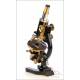 Amazing Antique Professional Leitz Wetzlar Microscope. Germany, 1906