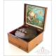 Antigua Caja de Música Polyphon con 15 Discos. Suiza, Siglo XIX