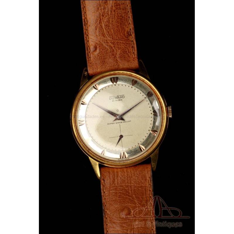 Reloj de Pulsera Duward de Caballero. 21 Rub s. Suiza A os 60