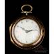 Antique Verge-Fusee Pocket Watch. Double Casing. England, Circa 1760