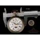 Raro Reloj de Bolsillo Antiguo con Calendario y Fases Lunares. 67 mm. Suiza, Circa 1890