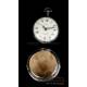 Antique Verge Fusee Tarts Pocket Watch, Double Silver Case. England, 1790