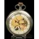 Antique Doxa Erotic Pocket Watch. Hand-Painted Dial. Switzerland, Circa 1910