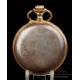 Rare Antique Pocket Watch with Calendar and Moon Phases. 64 mm. Switzerland, Circa 1890