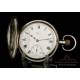 Antiguo Reloj de Bolsillo Waltham en Plata Maciza. USA-Inglaterra, 1924