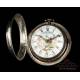 Antique Wikelmann Verge-Fusee Pocket Watch. Silver Double Case. London, England, 1784