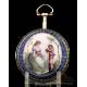 Antique Verge-Fusee Pocket Watch with Leton Enamel. France, Circa 1800