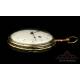 Antiguo Reloj de Bolsillo Catalino con Esmalte de Leton. Francia, Circa 1800