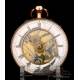 Antiguo Reloj de Bolsillo Catalino Esqueleto. Oro 18K. Sonería de Cuartos. Francia, 1820