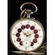 Antiguo Reloj de Bolsillo de Plata. 76 mm Diámetro. Suiza-Alemania, Circa 1900