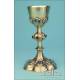 Superb Antique Neo-Gothic Gilt Silver Chalice with Enamels. France, Circa 1900