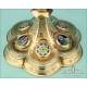 Superb Antique Neo-Gothic Gilt Silver Chalice with Enamels. France, Circa 1900