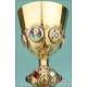 Superb Antique Neo-Gothic Gilt Silver Chalice with Enamels. France, Circa 1900