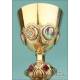 Superb Antique Neo-Gothic Gilt Silver Chalice with Enamels. France, Circa 1900