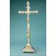 Silver-Plated Metal Crucifix or Altar Cross. 19th Century