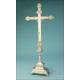 Gran Crucifijo o Cruz de Altar en Metal Plateado. S. XIX