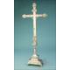 Silver-Plated Metal Crucifix or Altar Cross. 19th Century