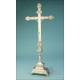 Silver-Plated Metal Crucifix or Altar Cross. 19th Century