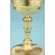 Exceptional Antique Gilt-Silver Ciborium with Precious Stones. France, 19th Century