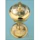 Exceptional Antique Gilt-Silver Ciborium with Precious Stones. France, 19th Century