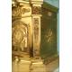Large Bronze Tabernacle with Gilt Wooden Pedestal. 37.8 in. Circa 1950