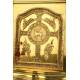 Large Bronze Tabernacle with Gilt Wooden Pedestal. 37.8 in. Circa 1950