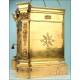 Large Bronze Tabernacle with Gilt Wooden Pedestal. 37.8 in. Circa 1950