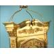 Large Bronze Tabernacle with Gilt Wooden Pedestal. 37.8 in. Circa 1950