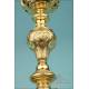 Antique Gilt-Silver Chalice and Paten Set. 100% Silver. France, Circa 1900