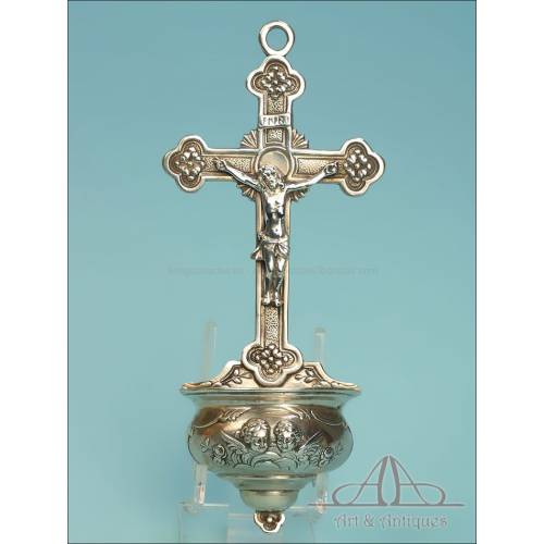 Antique Solid-Silver Holy Water Fount. Germany, Circa 1900