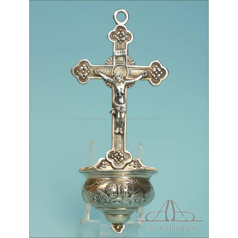 Antique Solid-Silver Holy Water Fount. Germany, Circa 1900