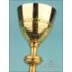 Gorgeous Antique Neo-Gothic Chalice with Silver Medallions. France and Belgium, 1910