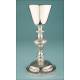 Antique Solid-Silver Chalice and Paten Set. France, 19th Century