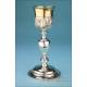 Antique Silver Chalice with Silver Paten. Paris, France, 1818-1838