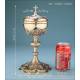 Antique Ciborium Made of 100% Two-Colored Solid Silver. France, 19th Century